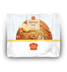 Oven Delights Banana Nut Muffins (4.6 oz) Baked with Ripe Bananas & Topped with Walnuts