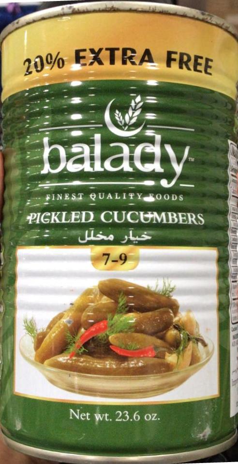 Balady Pickled Cucumbers - SANI-LLC