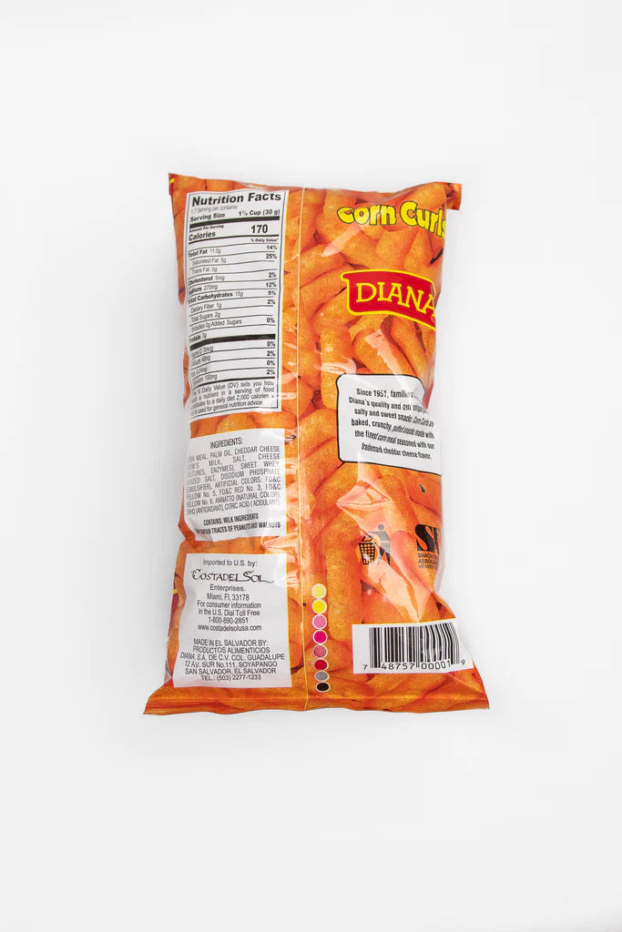 Diana Cheese Corn Curls Churritos Snack 1.69oz - SANI-LLC