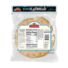 Toufayan Keto Flatbread 5 Count 8.8 oz Original Flavor Low Carb High Fiber Healthy Wraps