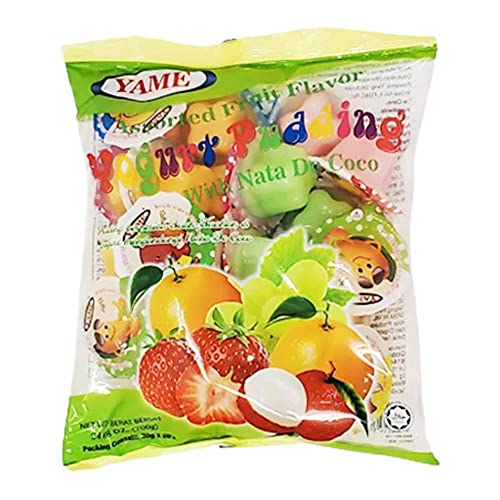 Yame Pudding || Yogurt fruit Bag Assorted || With strawberry yogurt || Mixed Bags With Nata De Coco (Product of Malaysia) Net Weight : 700g-24.6oz || (pack 06) - SANI-LLC