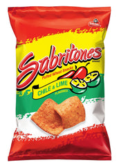 Sabritones Chile & Lime Puffed Wheat Snacks, 2oz Bag, Authentic Mexican Flavor, Zesty Spice and Bold Crunch for Everyday Snacking