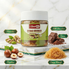 Snacksify Dubai Crunch Chocolate Pistachio Spread - 5.20 oz (150g) - Gourmet Hazelnut & Pistachio Butter with Crunchy Kataifi - Premium Dessert Topping for Crepes, Toast, and Fruit