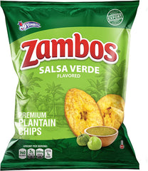 Zambos Salsa Verde Premium Plantain Chips 5.29oz 150g