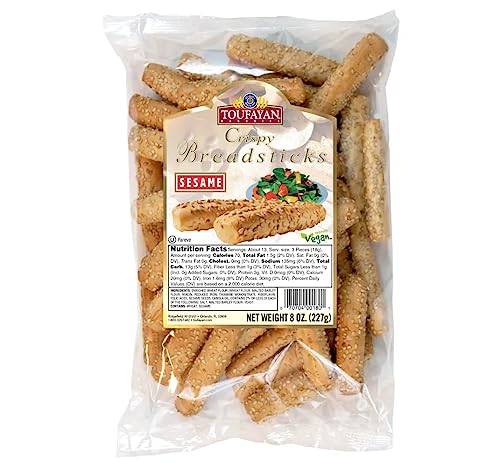 Crispy Breadsticks : Toufayan crunchy Breadsticks, mini breadsticks for dipping Plain (227g | 8oz.) - SANI-LLC