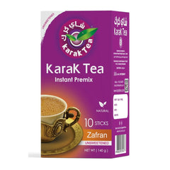 Karak Tea Saffron Instant Tea Mix 10 Sticks (200g) Zafran Flavor for Authentic Taste & Convenient Preparation at Home or On-the-Go - SANI-LLC