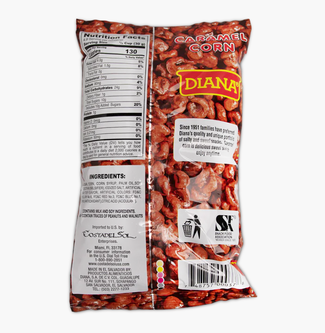 DIANA Alboroto Caramel Corn Sweet Snack 4.76oz - SANI-LLC