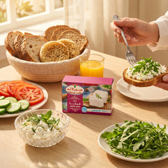 Obour Land full cream feta cheese in 250g pack, creamy white cheese made from natural milk, ideal for salads and sandwiches.