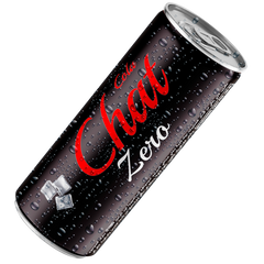Chat Zero Sugar Cola 250ml Single Can, Classic Cola Flavor, Guilt-Free Refreshment, Anytime Beverage - SANI-LLC