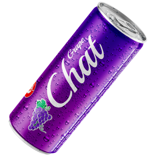 Chat Grape Soda 250ml Can, Refreshing Crisp Taste, Everyday Refreshment - SANI-LLC