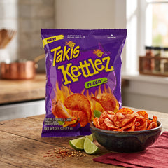 Takis Kettlez Fuego Potato Chips, 2.5 oz Bag, Hot Chili Pepper and Lime, Crunchy Kettle Cooked Spicy Snacks, Intense Flavor for On-the-Go Snacking