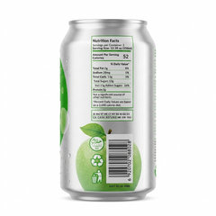 Elisha Green Apple Sparkling Drink 12.3 Fl Oz Can - Crisp & Refreshing, Fruity Flavor for Hydration & Enjoyment