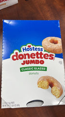 Hostess Jumbo Donettes Classic Glazed Donuts 24 oz 6-Pack Snack