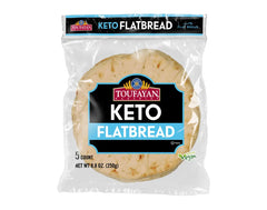 Toufayan Keto Flatbread 5 Count 8.8 oz Original Flavor Low Carb High Fiber Healthy Wraps