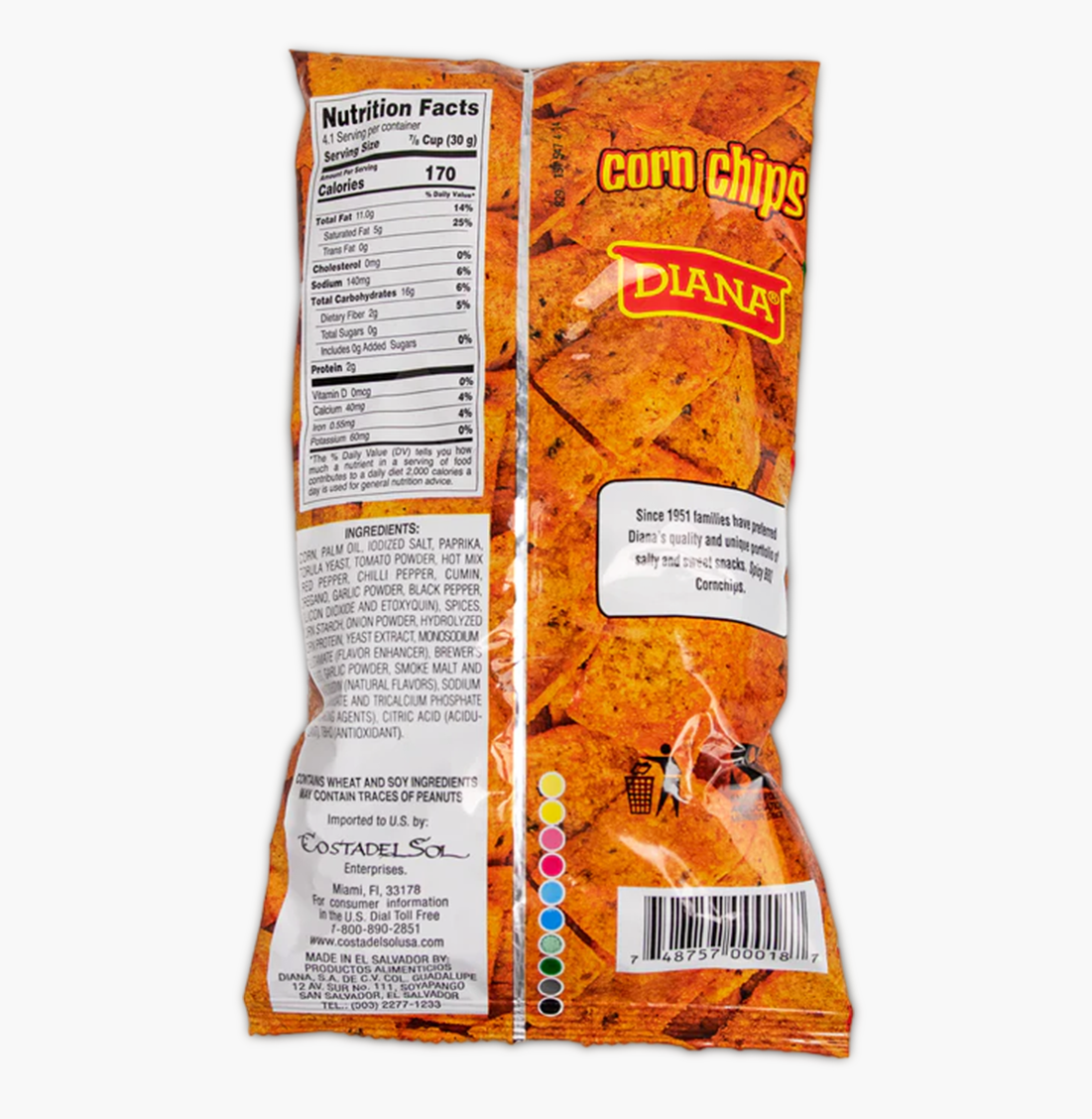 Diana Hot Corn Curls 4.50oz - SANI-LLC