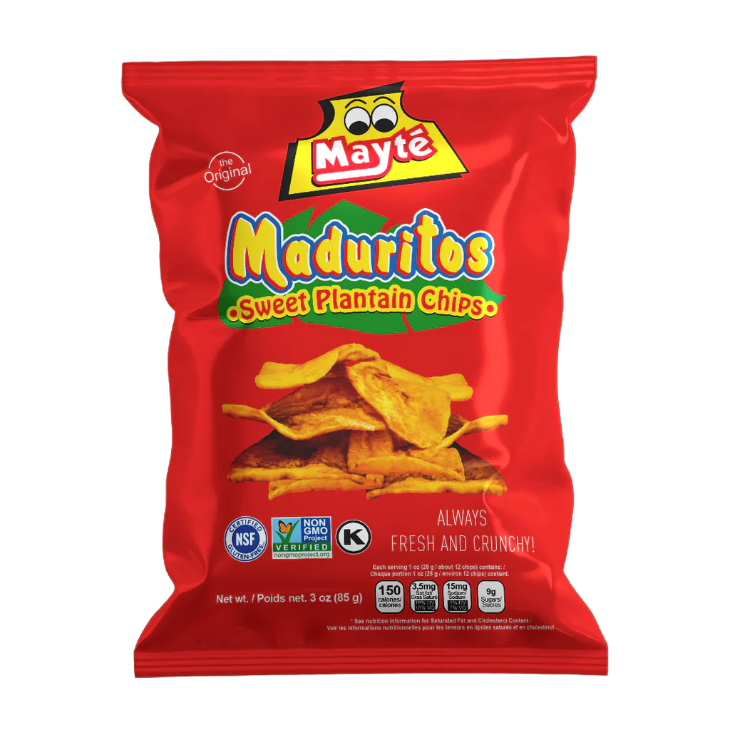 Mayte Maduritos Crunchy Sweet Plantain Chips Snacks 3oz 85g 