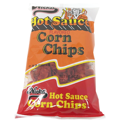 Nicks Hot Sauce Flavored Corn Chips - Spicy & Crunchy Snack - 4oz Bag