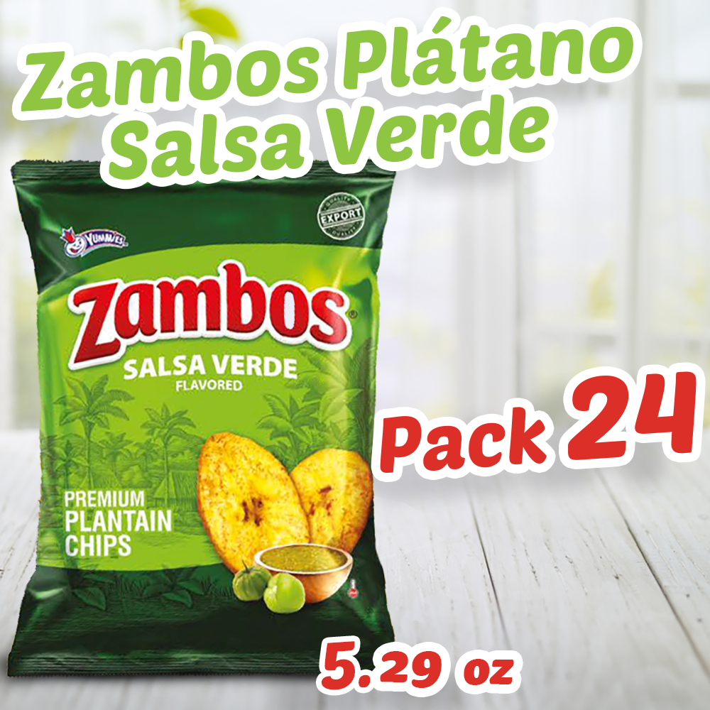 Zambos Platano Salsa Verde 24 Packs 5.29oz