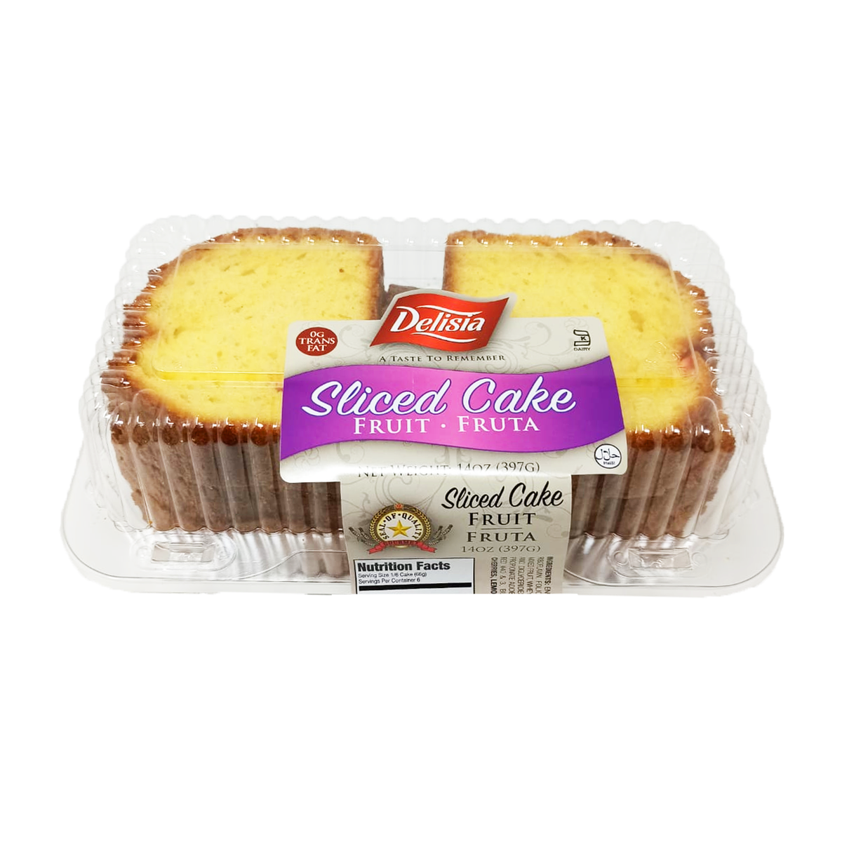 Delisia Sliced Cake Snacks Fruit Fruta 397G 14oz