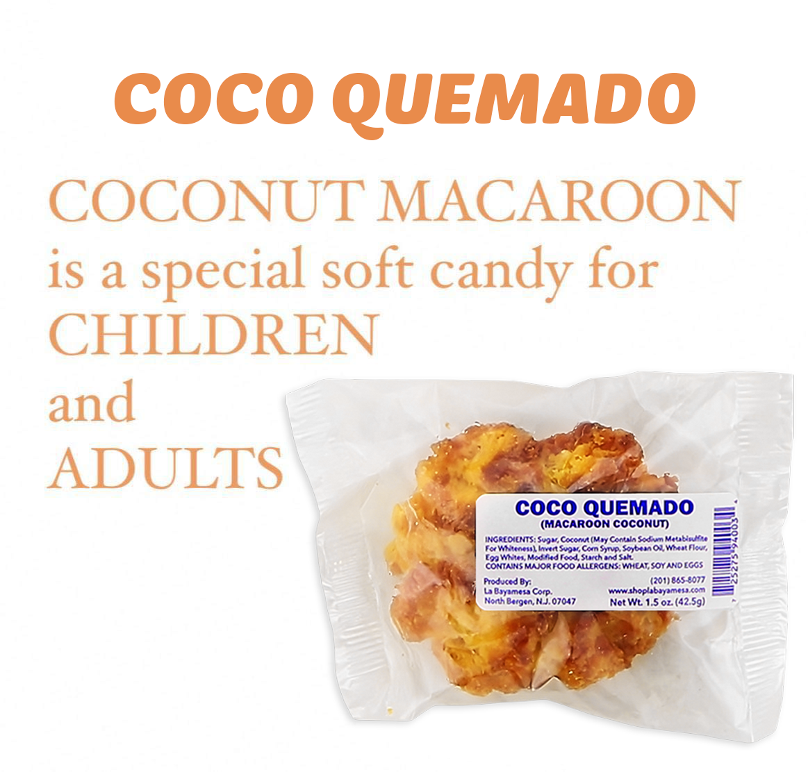 Indv. LABAYAMESA Coco Macaroon Wraped 1.5oz - SANI-LLC