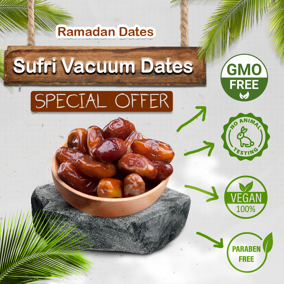 Madina Vacuum Sufri Dates Premium Saudi Dates 1KG 2.2lbs - SANI-LLC