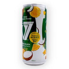 V7 vitamin sparkling drink 100% natural flavors - pinacolada 300ml