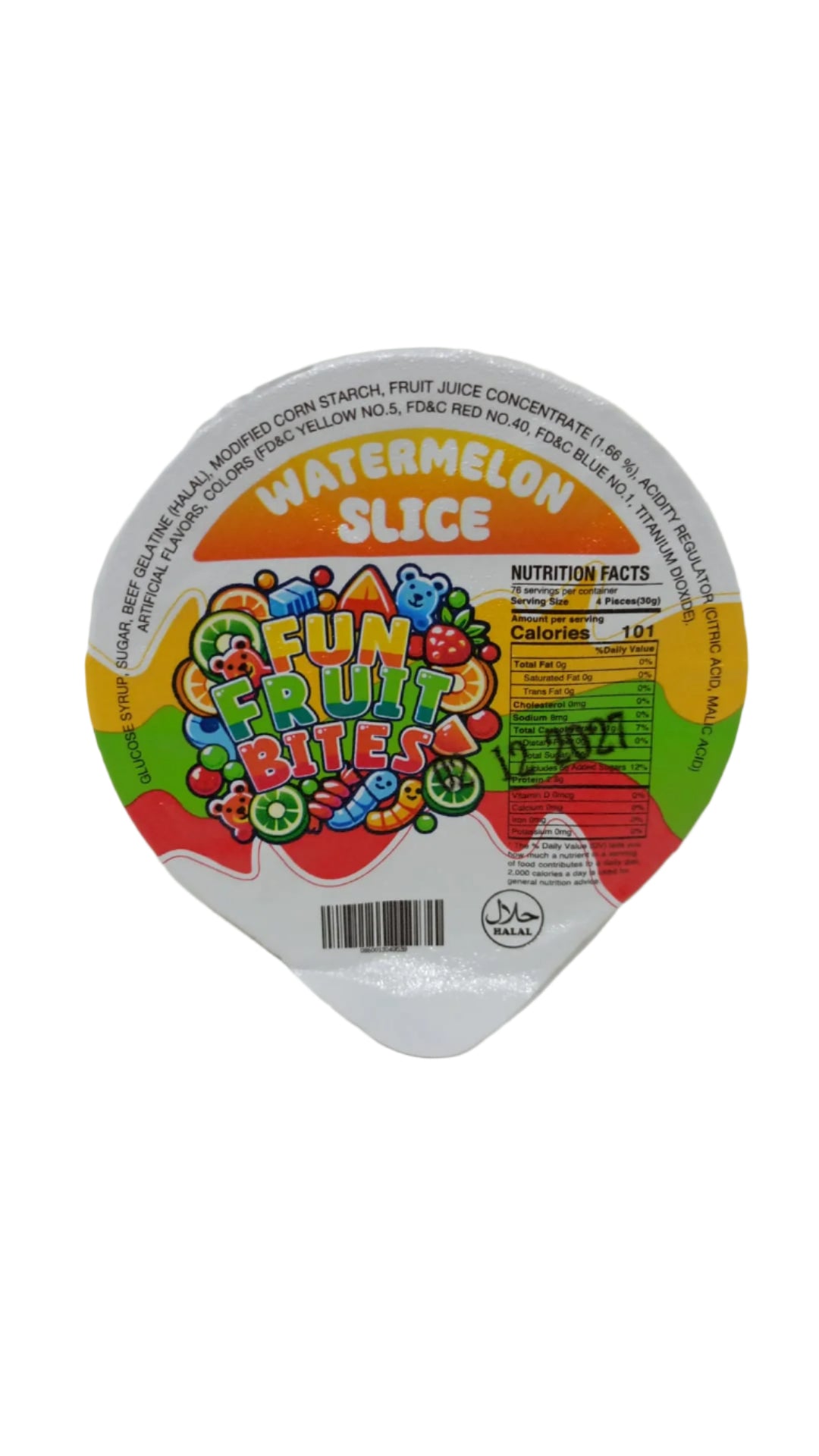 Cup candy watermelon Slice Fun fruit Bites 16oz