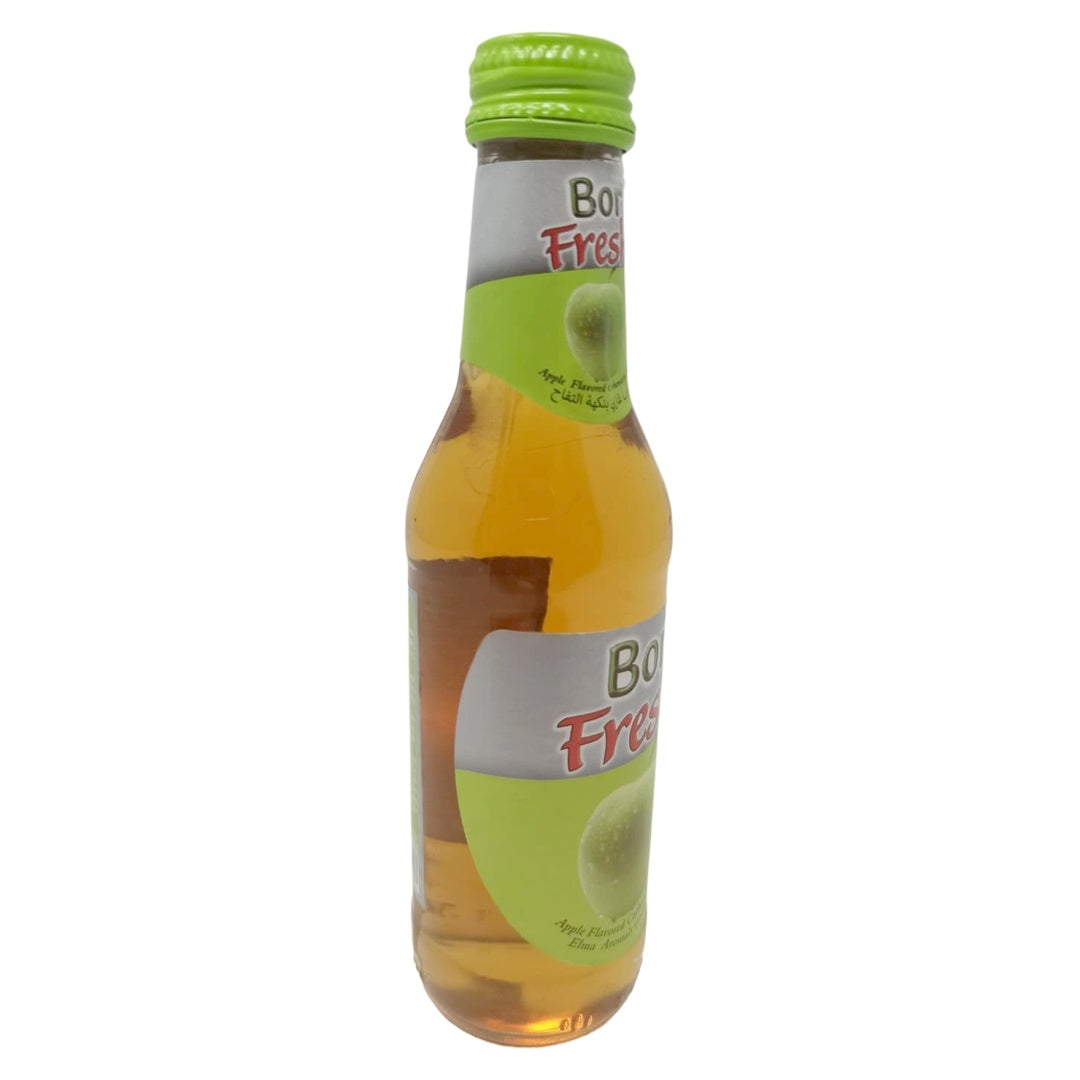Bor Fresh Apple Flavored Carbonated Drink, 200ml Glass Bottle, Crisp Sparkling Green Apple Soda, Made with Beetroot Sugar, Refreshing Non-Alcoholic Beverage - SANI-LLC