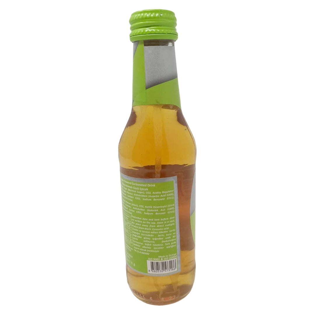 Bor Fresh Apple Flavored Carbonated Drink, 200ml Glass Bottle, Crisp Sparkling Green Apple Soda, Made with Beetroot Sugar, Refreshing Non-Alcoholic Beverage - SANI-LLC
