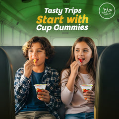 Cup candy Neon Gummy Worm Fun fruit Bites 6oz
