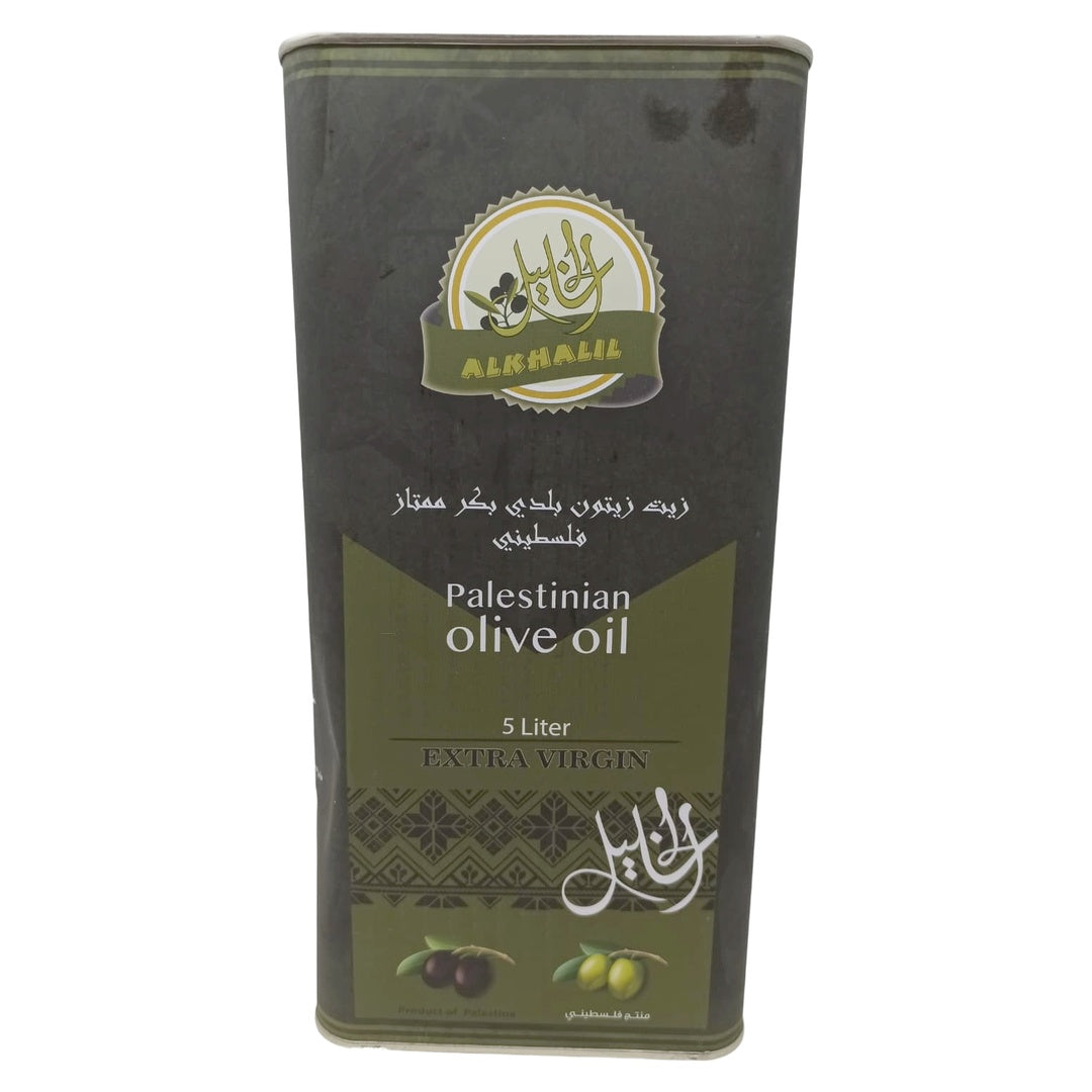 Al Khalil Palestinian Extra Virgin Olive Oil - 5L Tin for Authentic Co
