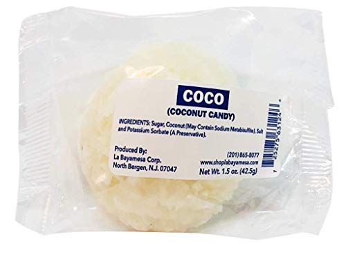 La Bayamesa || Coco Blanco || 1.5oz (42.5g) || individually wrapped pcs || coconut cookies || Premium Coconut & Milk Candy Snack || Pack of 03 - SANI-LLC