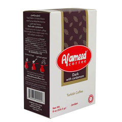Al Ameed Dark Roast Turkish Coffee with Cardamom (8 Oz)