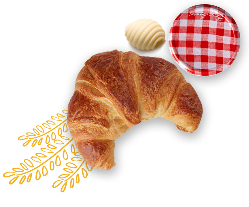 Fresh Buttery Classic Croissants for mornings and Breakfast 85g 2.9oz