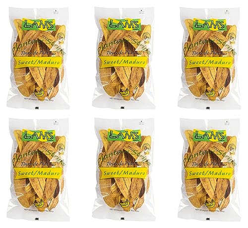 Lam's Plantain strips| Vegetable snacks| Healthy snacks| Gluten Free | Banana Chips (Sweet/Maduro) |All Natural|2.1oz|60g - SANI-LLC