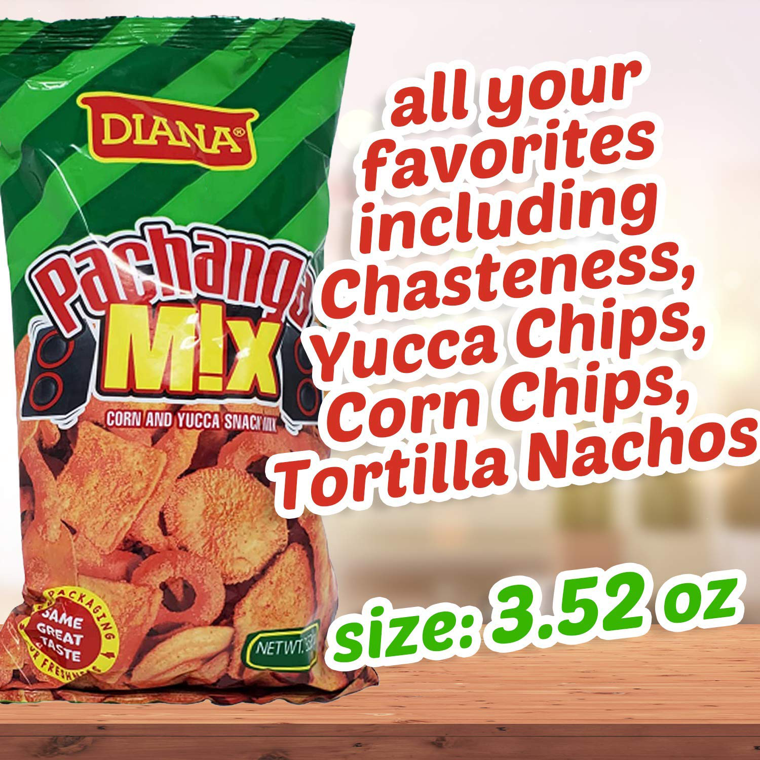 Diana Pachanga Chasteness, Yucca Chips, Corn, Tortilla Nachos 1.83oz