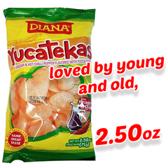 Diana Yucatekas || ( VINEGAR & HOT CHILLI PEPPER FLAVORED WITH YUCCA CHIPS) 2.50 Oz || 71g || same great taste - SANI-LLC
