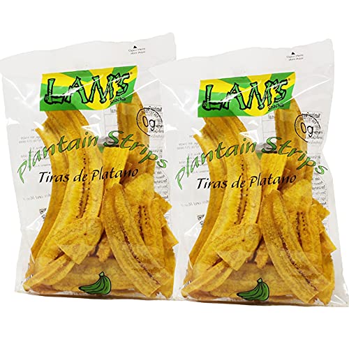 Lam's Plantain Strips || Tiras de Platano || Vegetable Snacks || Healthy & Fresh Snacks || Gluten-free || Banana Chips || Natural Slices || 2.5oz || 71g - SANI-LLC