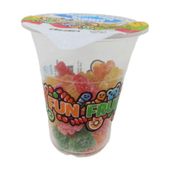 Cup candy Assorted Sour Gummy Fun fruit Bites 6oz