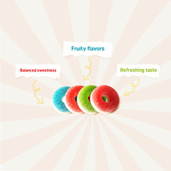 Cup candy Assorted Sour Gummy - Round Gummies Fun fruit Bites 6oz