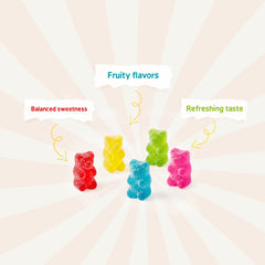 Cup candy Neon Gummy Bear Fun fruit Bites 6oz