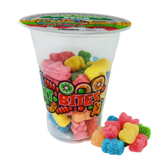 Cup candy Neon Gummy Bear Fun fruit Bites 6oz
