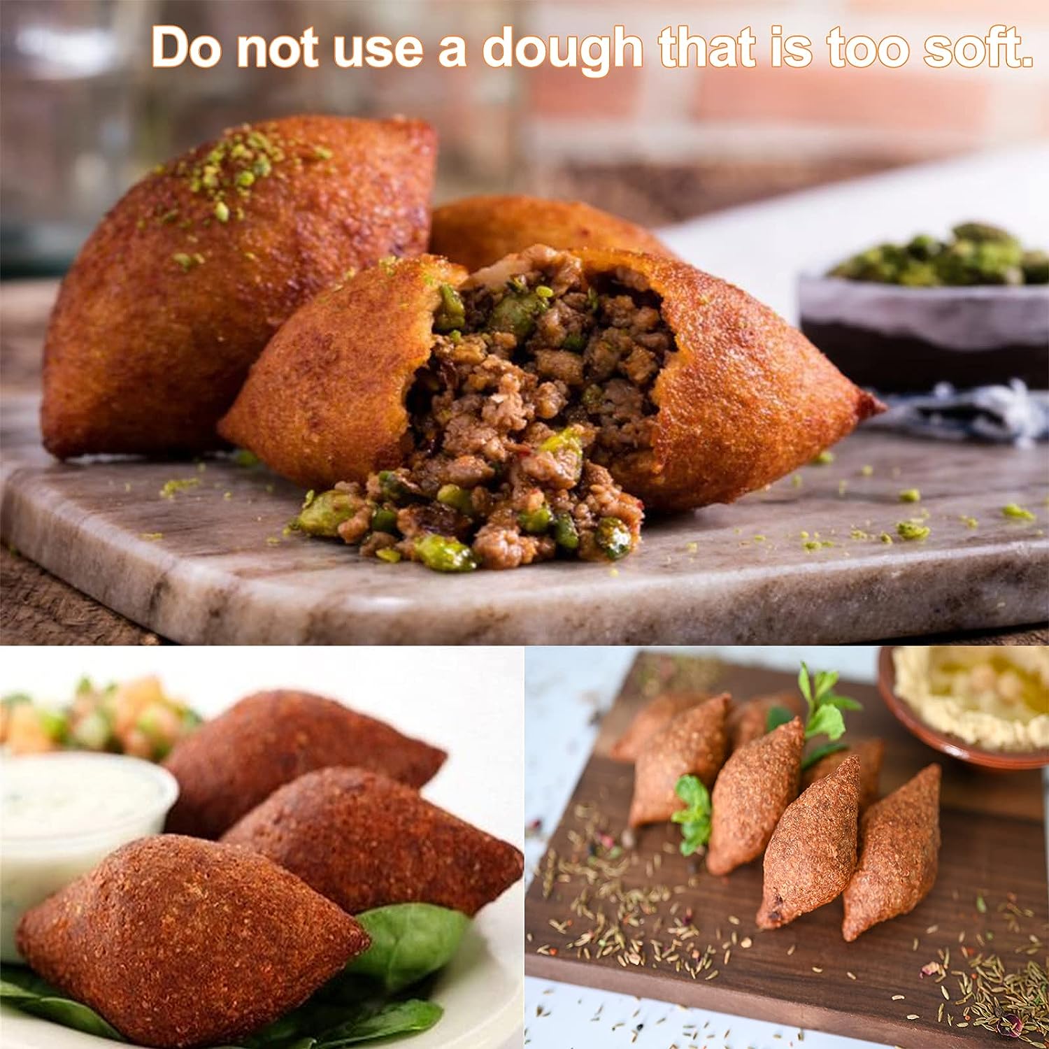 Kibbeh Express Mold Kibbeh Maker Press Manual Processor 7cm - SANI-LLC