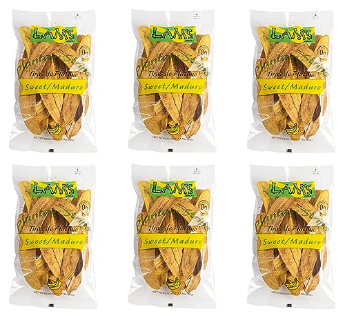 Lam's Plantain strips| Vegetable snacks| Healthy snacks| Gluten Free | Banana Chips (Sweet/Maduro) |All Natural|2.1oz|60g - SANI-LLC