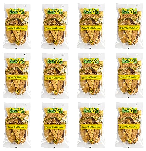 Lam's Plantain strips| Vegetable snacks| Healthy snacks| Gluten Free | Banana Chips (Sweet/Maduro) |All Natural|2.1oz|60g - SANI-LLC