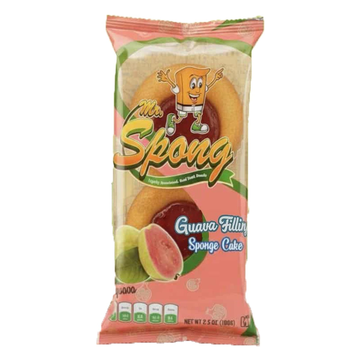Mr. Spong Guava Filled Sponge Cake Twins package - official product image