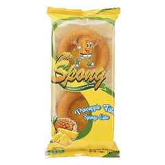 Mr. Spong Pineapple Filled Sponge Cake Twins package - official product image