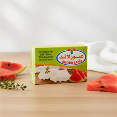 Obour Land Vegetable Fat Soft White Cheese in 250g package with creamy texture, ideal for sandwiches and Mediterranean salads