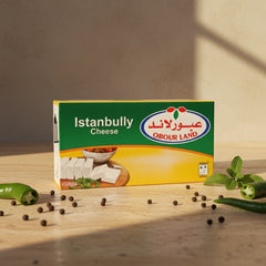 Obour Land Istanbully cheese 500g creamy and tangy spread in a plastic container, ideal for breakfast and sandwiches.