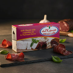 Obour Land Soft Cheese with Vegetable Oil and Pastrami Flavor, 250g Pack, Spreadable Creamy Cheese for Breakfast, Snacks, and Gourmet Sandwiches - SANI-LLC